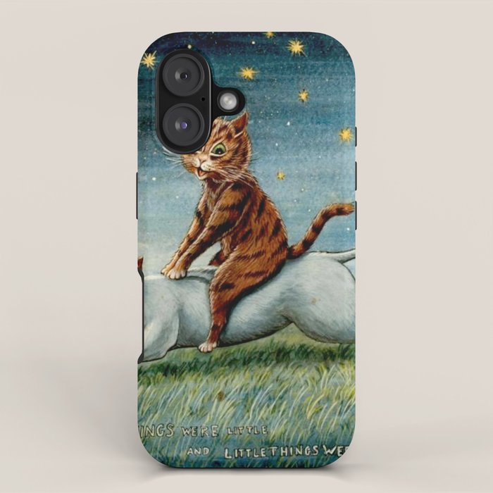 'If Only Big Things Were Little, and Little Things Were Big' by Louis Wain iPhone Case Gallery Image 1