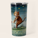 'If Only Big Things Were Little, and Little Things Were Big' by Louis Wain Travel Mug Gallery Image 1