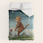 'If Only Big Things Were Little, and Little Things Were Big' by Louis Wain Duvet Cover Gallery Image 6