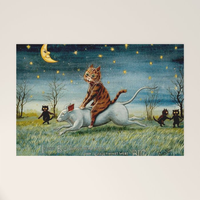 'If Only Big Things Were Little, and Little Things Were Big' by Louis Wain Welcome Mat Gallery Image 1