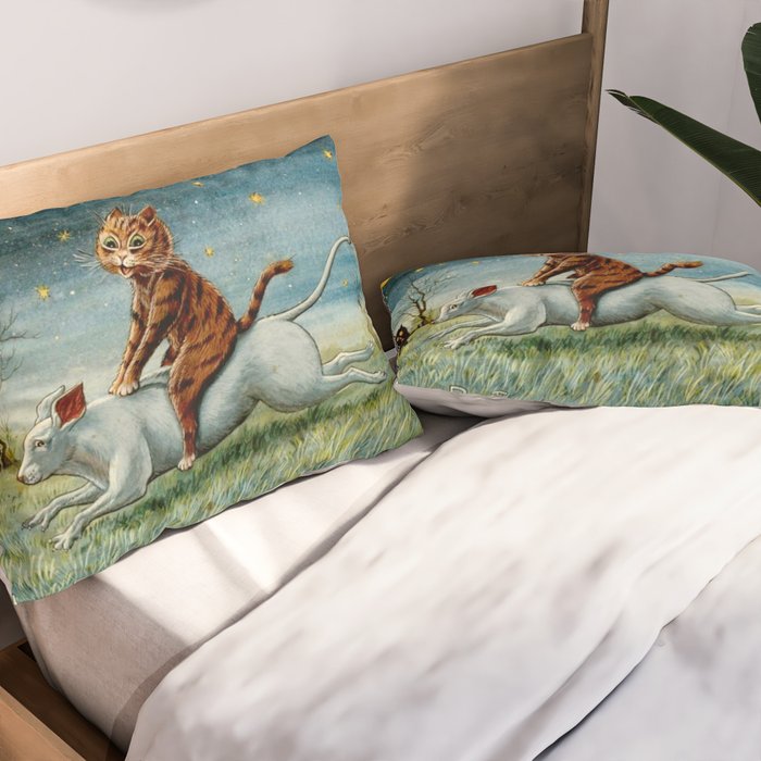 'If Only Big Things Were Little, and Little Things Were Big' by Louis Wain Pillow Sham Gallery Image 2