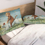 'If Only Big Things Were Little, and Little Things Were Big' by Louis Wain Pillow Sham Gallery Image 2