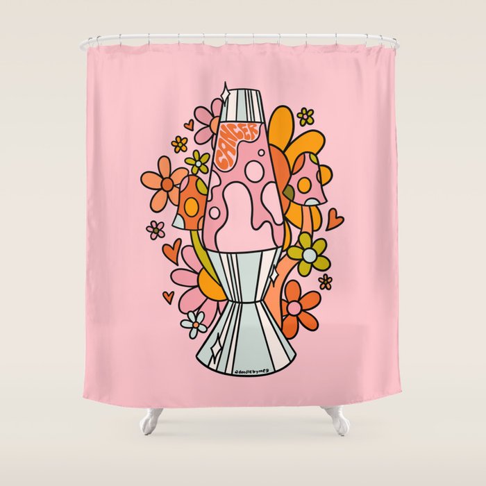 Cancer Lava Lamp Shower Curtain Gallery Image 1