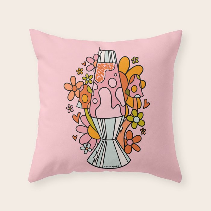 Cancer Lava Lamp Throw Pillow Gallery Image 6