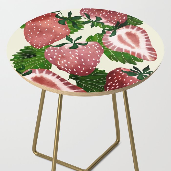 strawberry watercolor Side Table Gallery Image 2