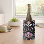Folk Art Florals black in colors Wine Chiller Gallery Image 4