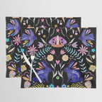 Folk Art Florals black in colors Placemat Gallery Image 1
