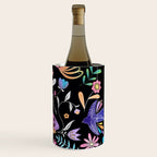 Folk Art Florals black in colors Wine Chiller Gallery Image 3