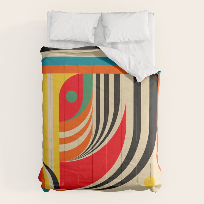 Colorful Cubism Modern Abstract Art Comforter Gallery Image 6