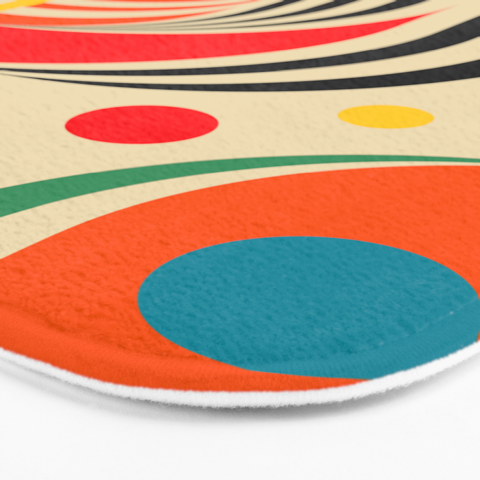 Colorful Cubism Modern Abstract Art Bath Mat Gallery Image 3