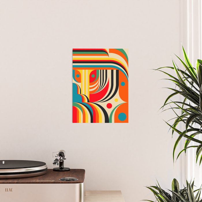 Colorful Cubism Modern Abstract Art Poster Gallery Image 2