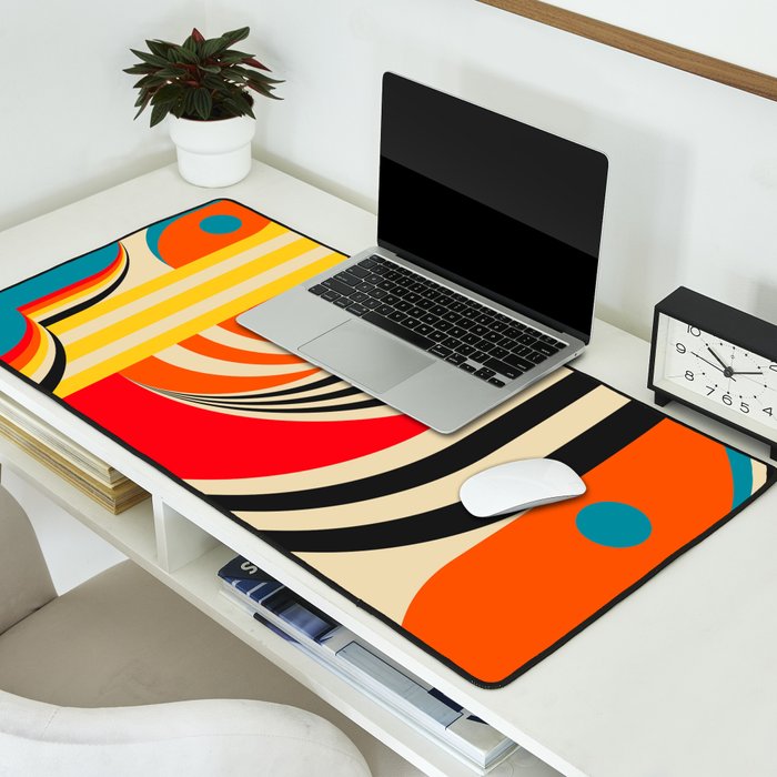 Colorful Cubism Modern Abstract Art Desk Mat Gallery Image 2