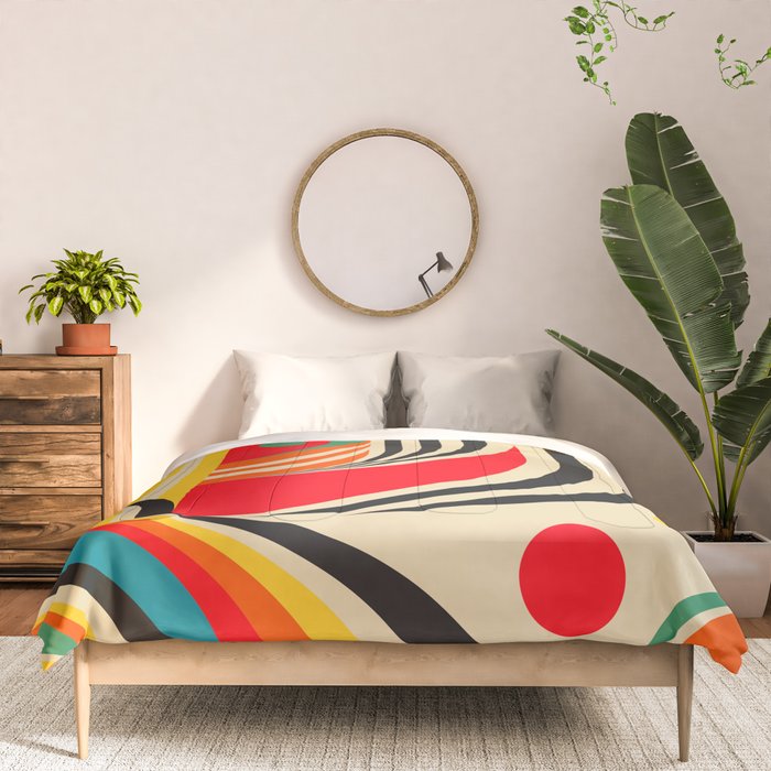 Colorful Cubism Modern Abstract Art Comforter Gallery Image 3