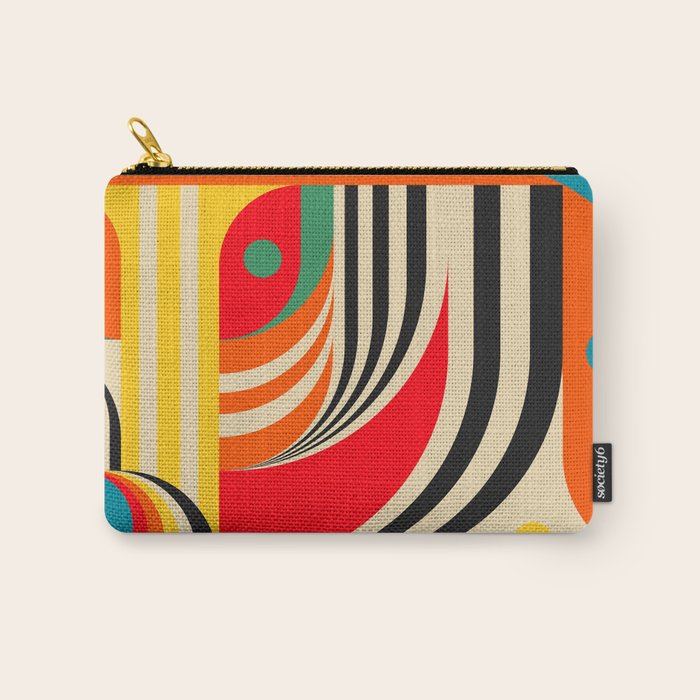 Colorful Cubism Modern Abstract Art Carry All Pouch Gallery Image 1