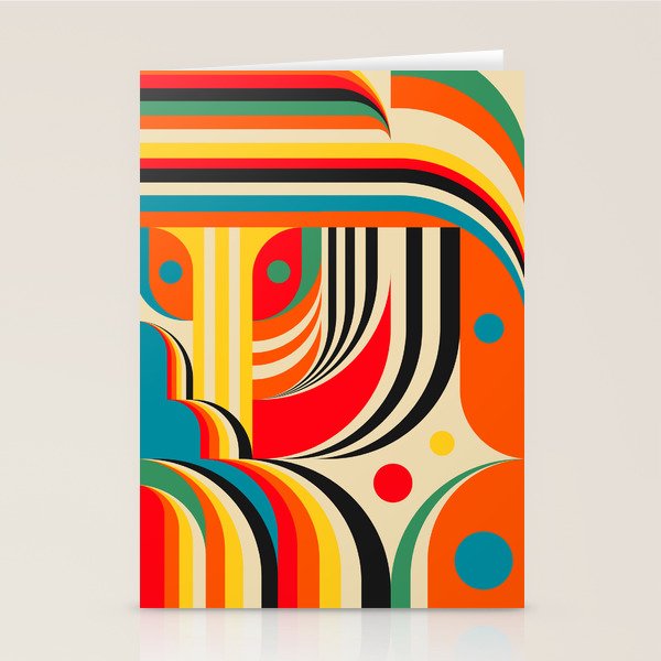 Colorful Cubism Modern Abstract Art Stationery Card Gallery Image 1
