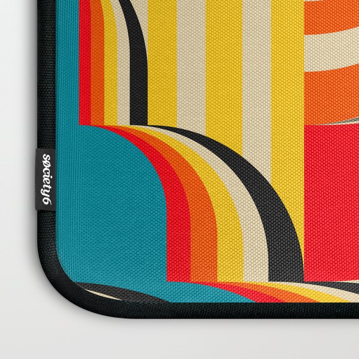 Colorful Cubism Modern Abstract Art Laptop Sleeve Gallery Image 3