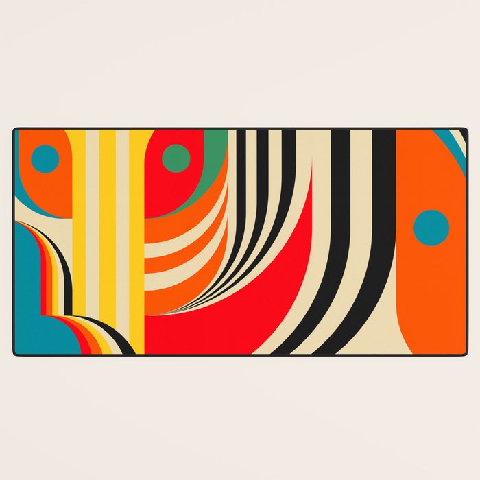 Colorful Cubism Modern Abstract Art Desk Mat Gallery Image 3
