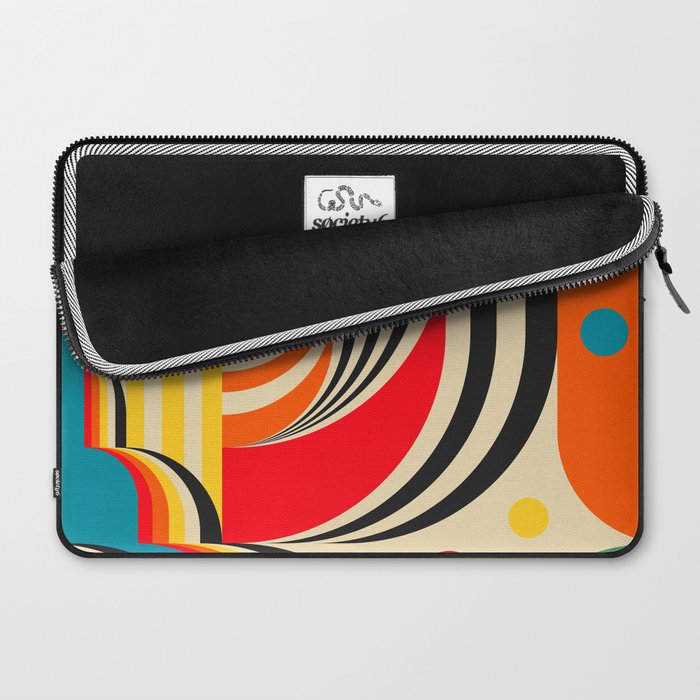 Colorful Cubism Modern Abstract Art Laptop Sleeve Gallery Image 2