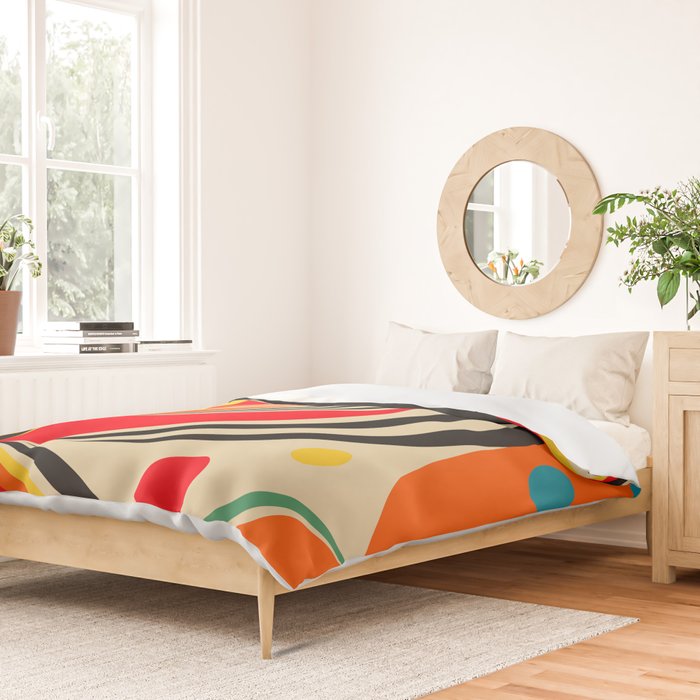 Colorful Cubism Modern Abstract Art Duvet Cover Gallery Image 2