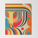 Colorful Cubism Modern Abstract Art Throw Blanket Gallery Image 2