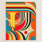 Colorful Cubism Modern Abstract Art Jigsaw Puzzle Gallery Image 1
