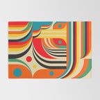Colorful Cubism Modern Abstract Art Rug Gallery Image 2