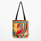 Colorful Cubism Modern Abstract Art Tote Bag Gallery Image 2