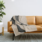 Minimal abstract line Throw Blanket Gallery Image 1