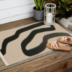 Minimal abstract line Outdoor Rug Gallery Image 2