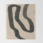 Minimal abstract line Throw Blanket Gallery Image 2