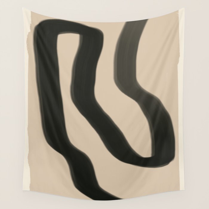 Minimal abstract line Wall Tapestry Gallery Image 1