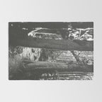 Forest Wonderland - Black and White Nature Photography Rug Gallery Image 2