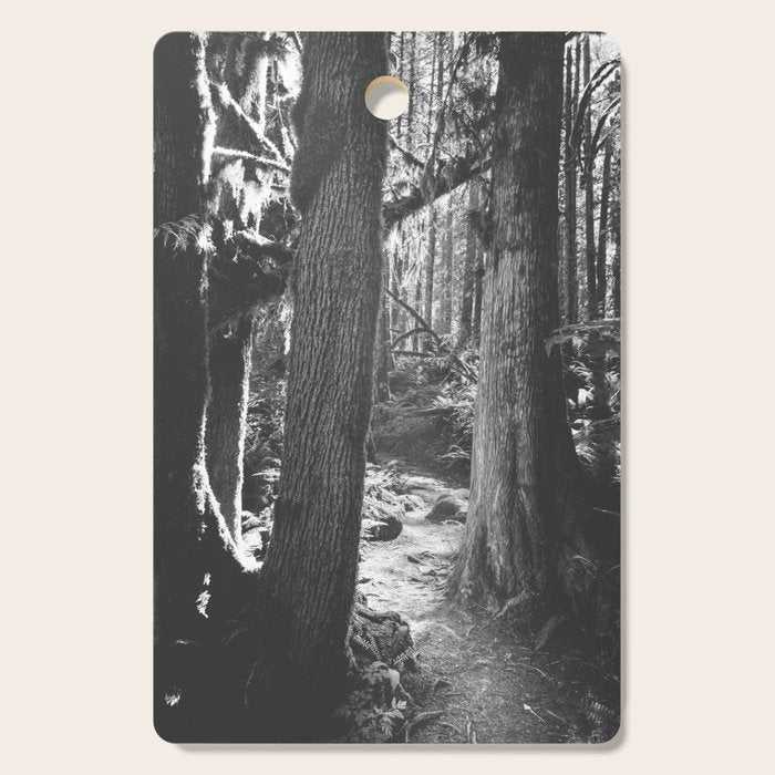 Forest Wonderland - Black and White Nature Photography Cutting Board Gallery Image 1