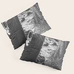 Forest Wonderland - Black and White Nature Photography Pillow Sham Gallery Image 3