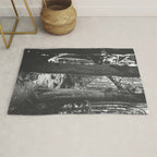 Forest Wonderland - Black and White Nature Photography Rug Gallery Image 1