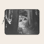 Forest Wonderland - Black and White Nature Photography Laptop Sleeve Gallery Image 1