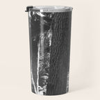 Forest Wonderland - Black and White Nature Photography Travel Mug Gallery Image 3