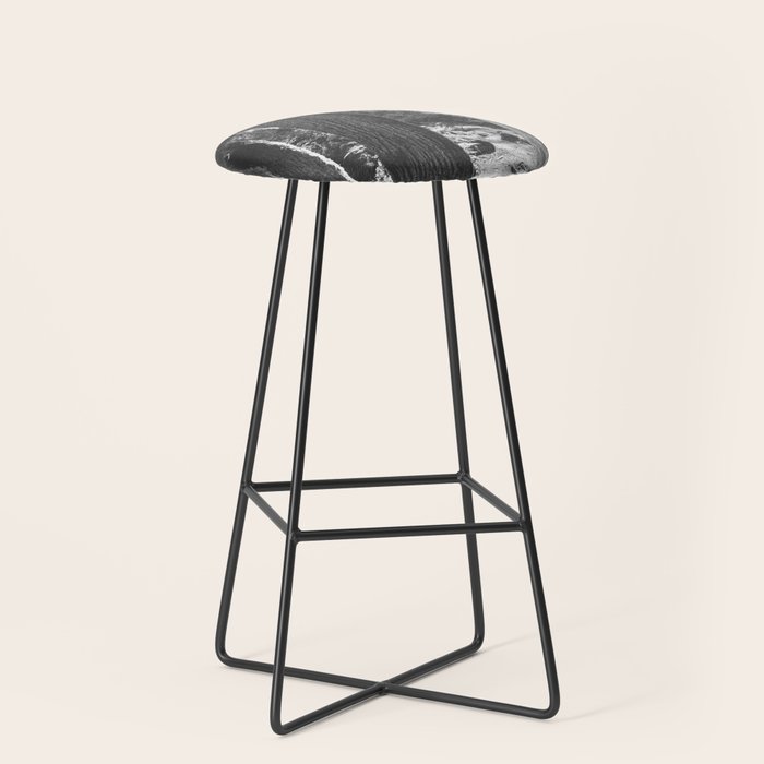 Forest Wonderland - Black and White Nature Photography Stool Gallery Image 1