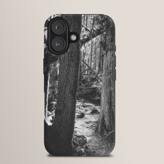 Forest Wonderland - Black and White Nature Photography iPhone Case Gallery Image 13