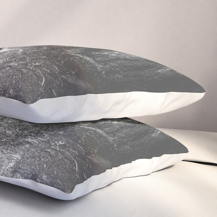 Forest Wonderland - Black and White Nature Photography Pillow Sham Gallery Image 3