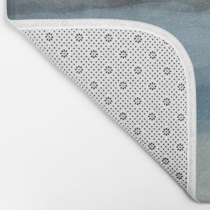 Dragons Teeth Maui - Abstract Painting, Light Blue, Teal, Sage Green Prints Modern Wall Art Bath Mat Gallery Image 2