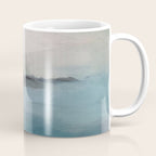 Dragons Teeth Maui - Abstract Painting, Light Blue, Teal, Sage Green Prints Modern Wall Art Coffee Mug Gallery Image 1