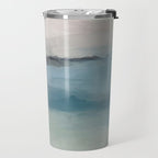 Dragons Teeth Maui - Abstract Painting, Light Blue, Teal, Sage Green Prints Modern Wall Art Travel Mug Gallery Image 2