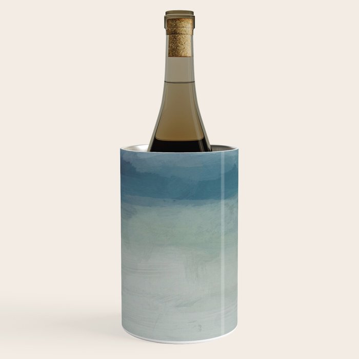 Dragons Teeth Maui - Abstract Painting, Light Blue, Teal, Sage Green Prints Modern Wall Art Wine Chiller Gallery Image 1