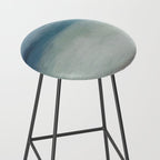 Dragons Teeth Maui - Abstract Painting, Light Blue, Teal, Sage Green Prints Modern Wall Art Stool Gallery Image 2