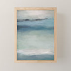 Dragons Teeth Maui - Abstract Painting, Light Blue, Teal, Sage Green Prints Modern Wall Art Mini Art Print Gallery Image 1