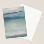 Dragons Teeth Maui - Abstract Painting, Light Blue, Teal, Sage Green Prints Modern Wall Art Stationery Card Gallery Image 2