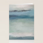 Dragons Teeth Maui - Abstract Painting, Light Blue, Teal, Sage Green Prints Modern Wall Art Stationery Card Gallery Image 2
