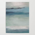 Dragons Teeth Maui - Abstract Painting, Light Blue, Teal, Sage Green Prints Modern Wall Art Poster Gallery Image 4