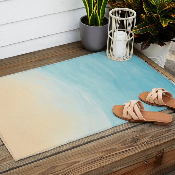 Beach View Abstract  Outdoor Rug Gallery Image 2
